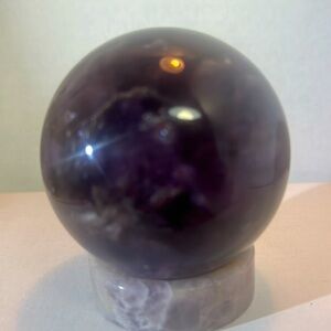 AAA grade natural deep purple amethyst sphere 685g 79mm